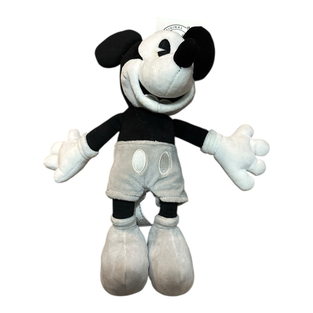 Disney Parks Mickey Mouse Plush – 7” (Black/Grey/White)